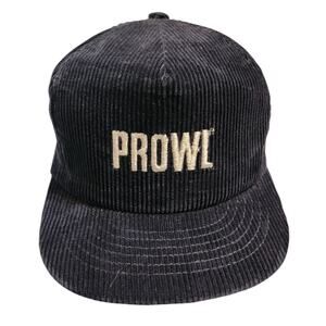 Prowl Corduroy Snapback Hat‎ Men's Black Adjustable Classic Style
